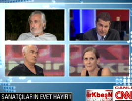 Sanatçılar ekranda 'Evet-Hayır' kavgası yaptı!