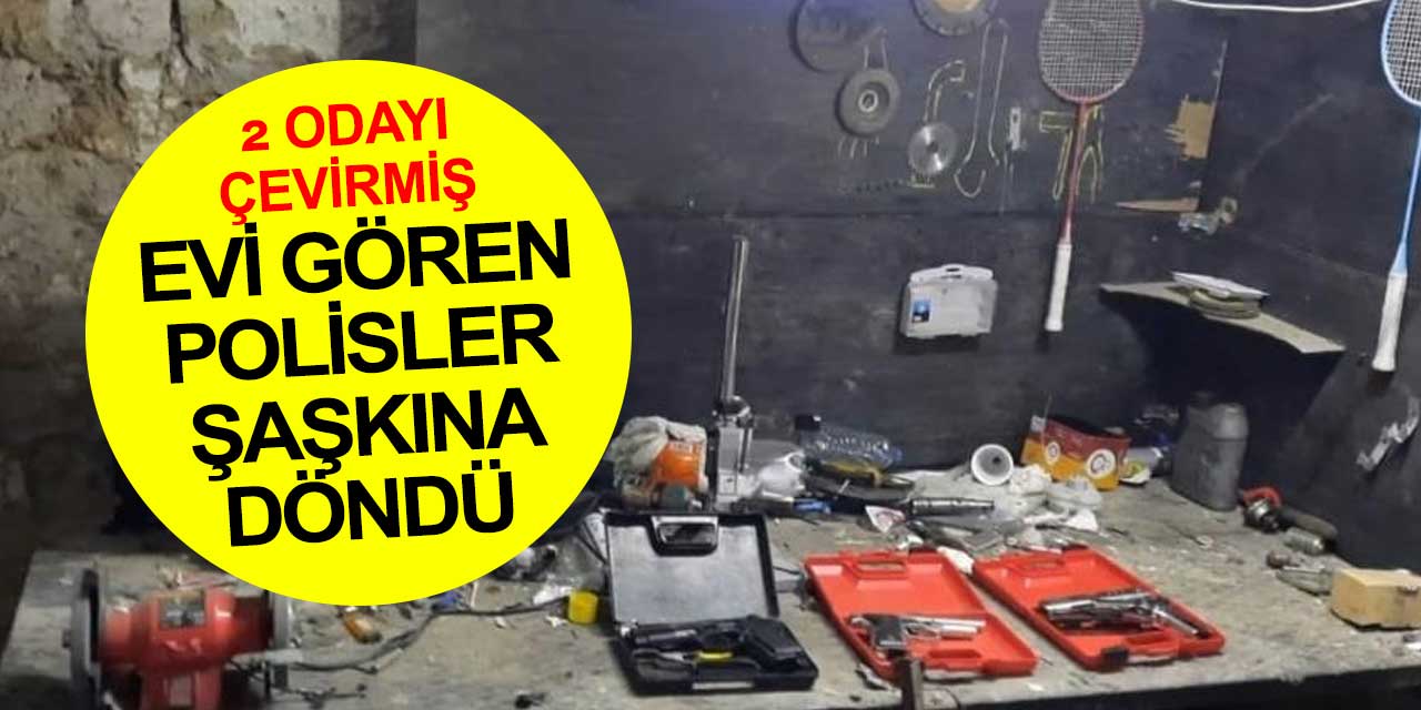 Gören polisler şaşkına döndü: Aksaray'da kuru sıkı silahları gerçek tabancaya çeviren bir şahsın evine baskın yapıldı