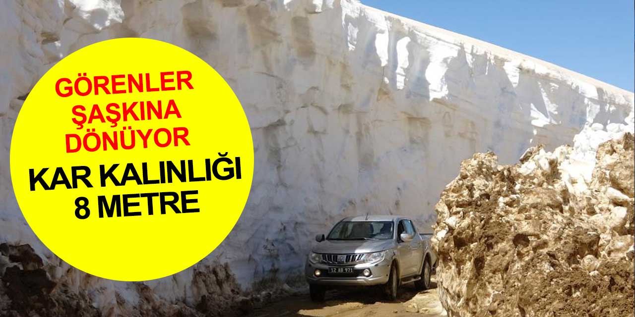 Kar kalınlığı 8 metre... 2 bin 500 rakımlı köy yolları açılıyor