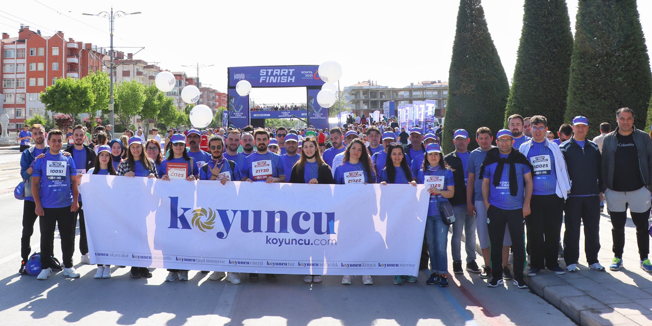 Koyuncu Grup 'Konya Yarı Maratonu'nda otizmli çocuklar için koştu