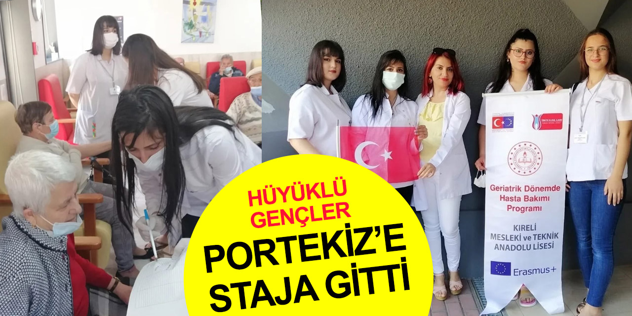 Konya Hüyük'te hasta ve yaşlı hizmetleri eğitimi gören öğrenciler Portekiz’de staj yapıyor