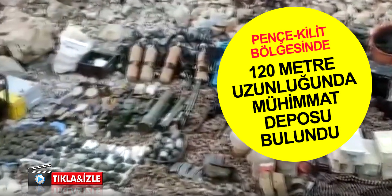 Pençe Kilit Operasyon bölgesinde teröre ağır darbe! 120 metrelik mühimmat dolu mağara bulundu