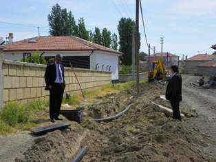 Kulu'da telefon hatları yeraltına alınıyor