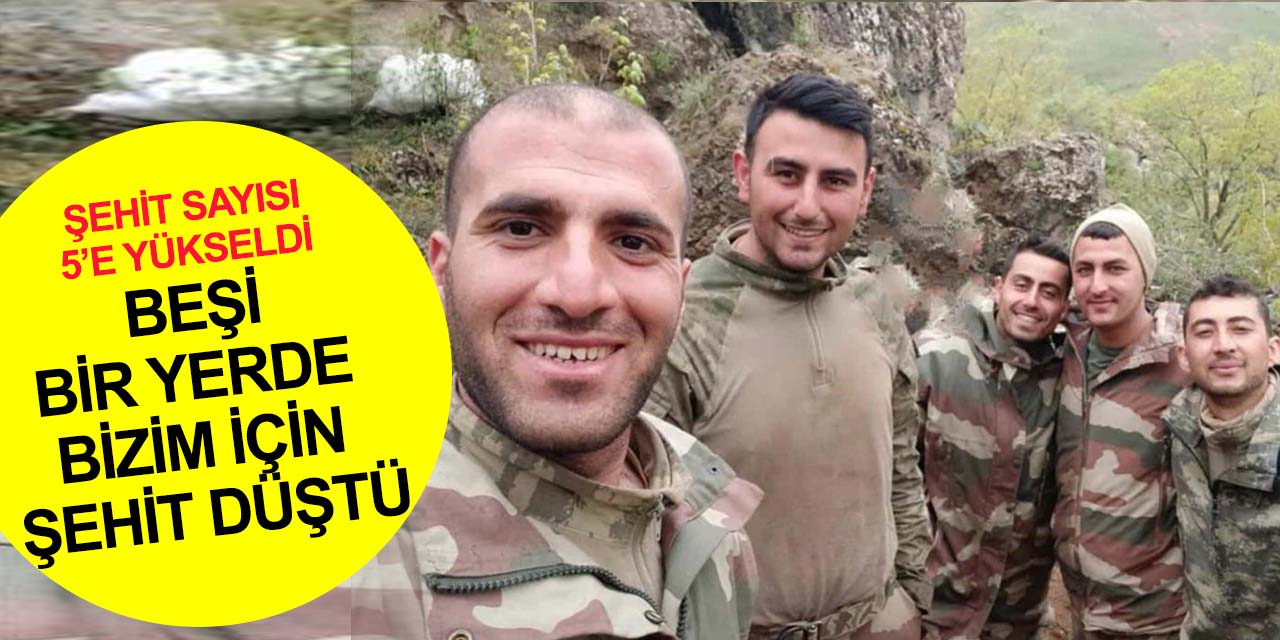 Pençe-Kilit operasyonunda bir askerimiz daha şehit oldu! 5 şehidin bir arada fotoğrafı yürek yaktı