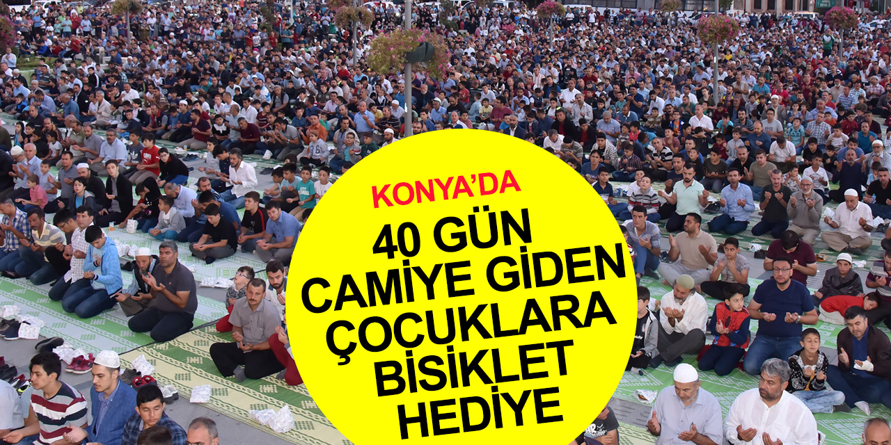 Konya Büyükşehir'den namaza giden çocuklara bisiklet hediye! Yine birileri rahatsız oldu
