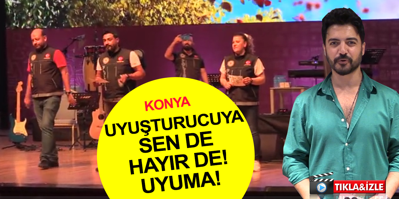 Konya Narkotik Ekipleri konserinde sahneye çıktı! Yusuf Güney'den net uyuşturucu mesajı!