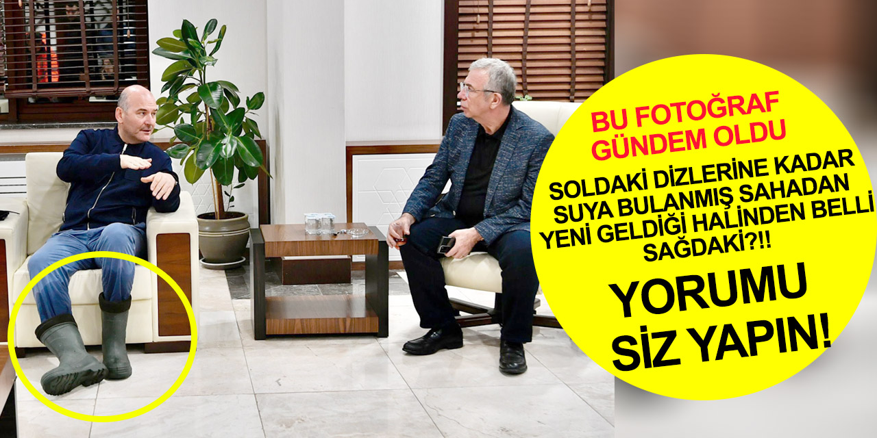 Bakan Soylu ile Mansur Yavaş Ankara'daki sel felaketini böyle görüştü!