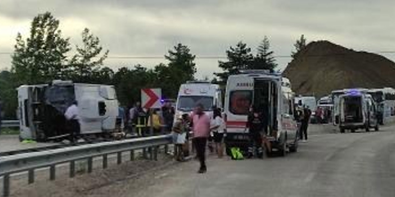 Antalya- Fethiye yolunda otobüs kazası! 1 turist öldü çok sayıda yaralı var