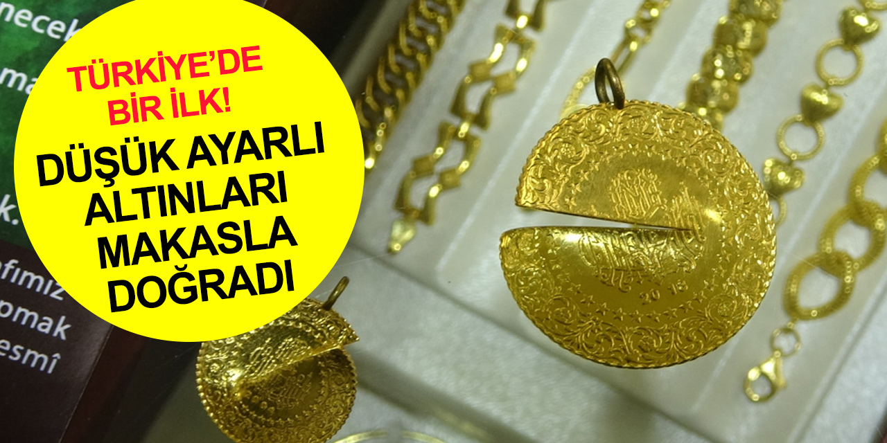 Türkiye’de çözüm bulunamayan soruna makasla dikkat çekti! Kuyumcular Odası Başkanı düşük ayarlı altınları doğradı