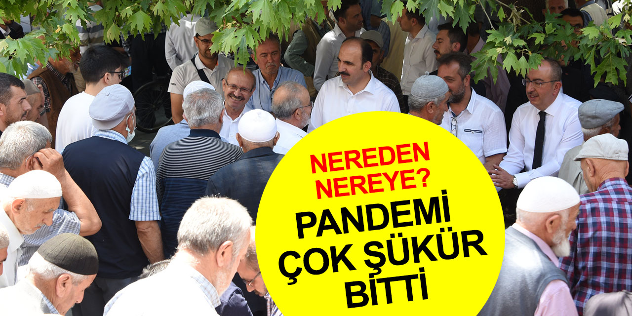 Konya Milletvekili Sorgun ve Başkanlar Altay ve Kavuş Kapu Camii cemaatiyle kucaklaştı