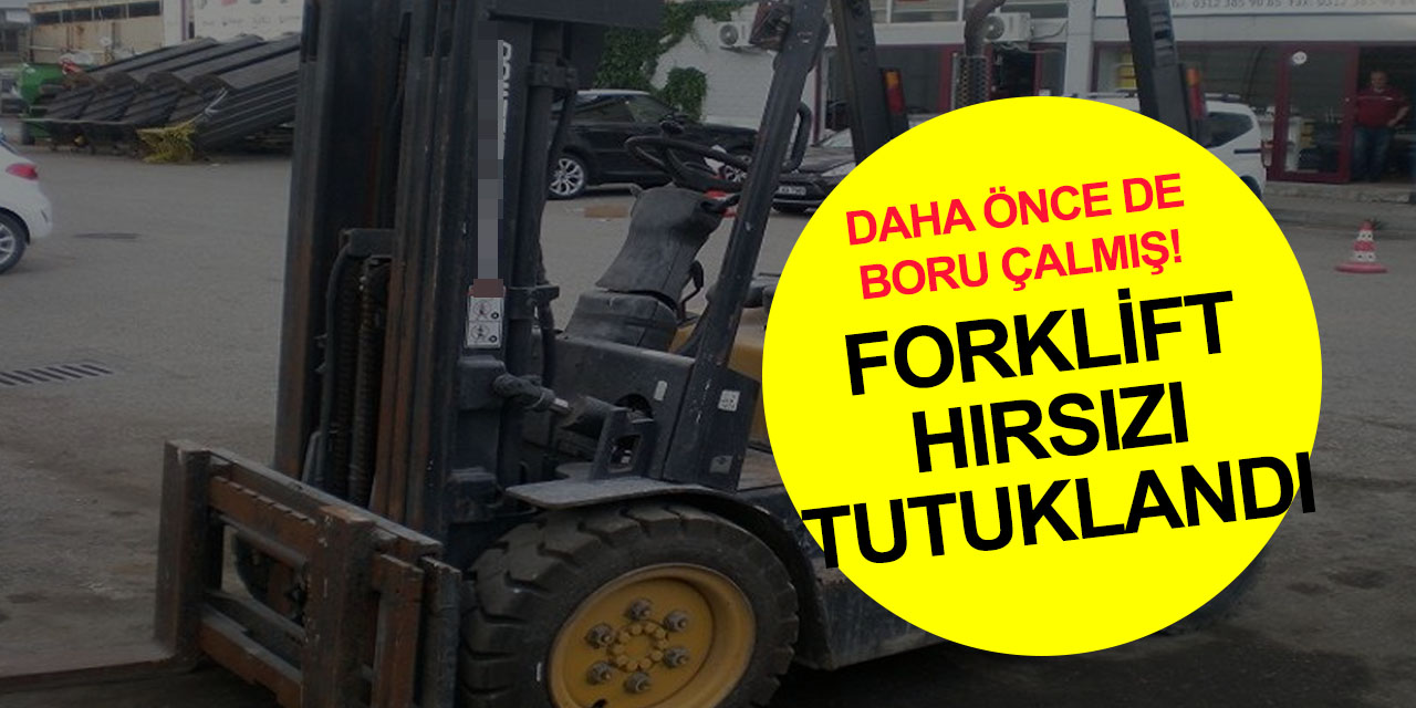 Afyon'da sokağa park edilen forklift çalındı! Konya'dan giden hırsız tutuklandı