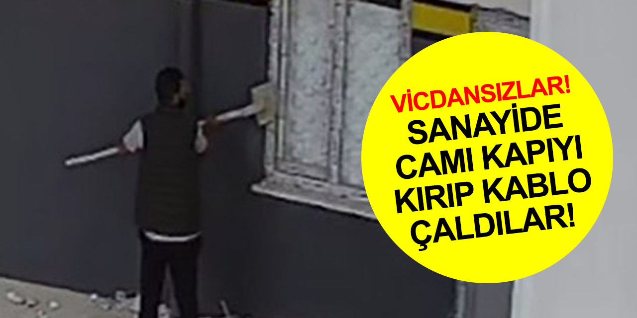 Konya'da fabrikaya giren 1'i kadın iki hırsız kabloları satarken yakalandı! Polise de çarptılar