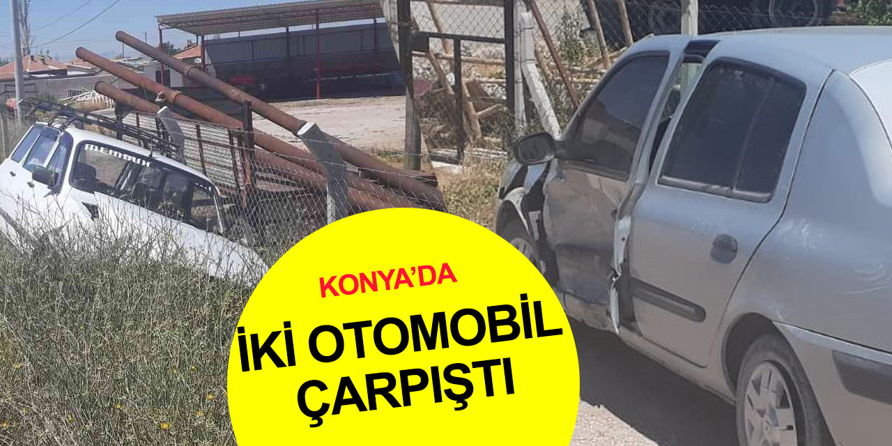 Konya Ereğli'de kaza! Otomobiller çarpıştı bir sürücü hastanelik oldu