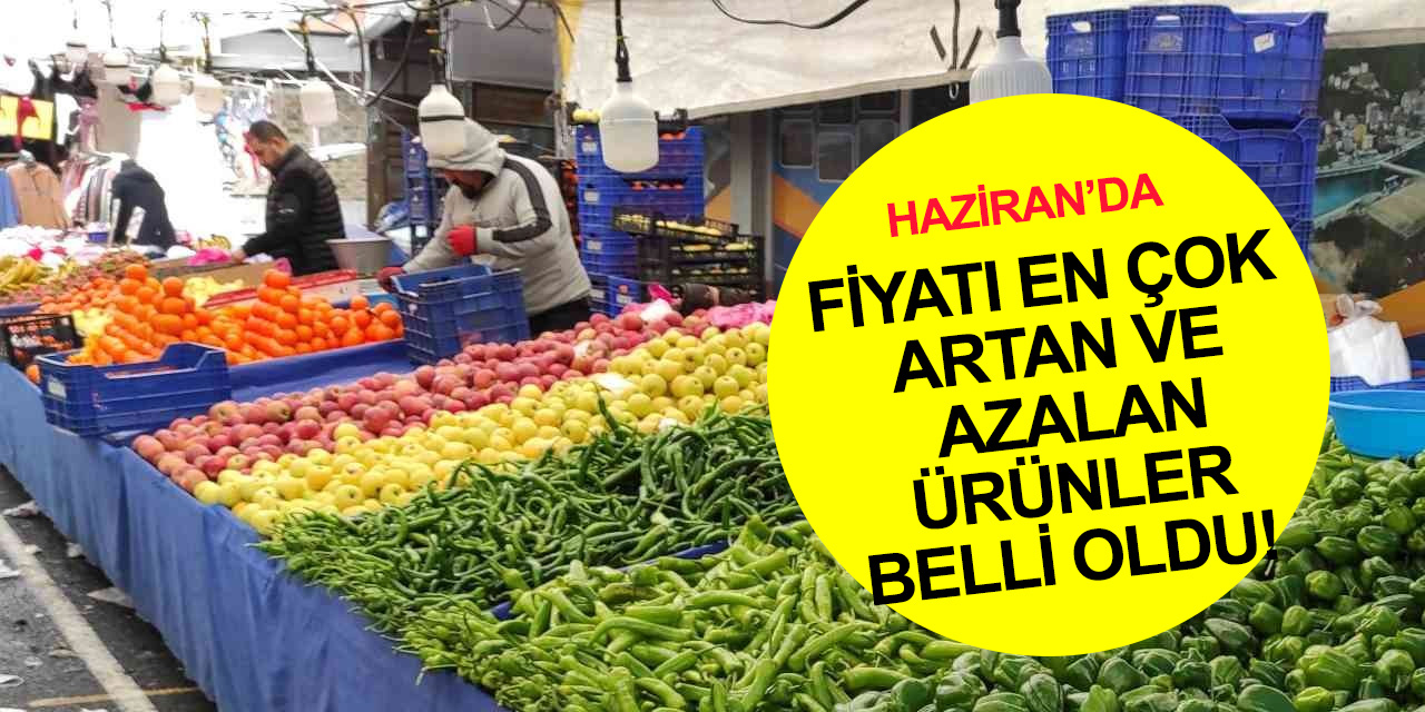 Fiyatı en çok artan ve azalan ürünler belli oldu! Haziran'da en çok doğalgaz pahalandı