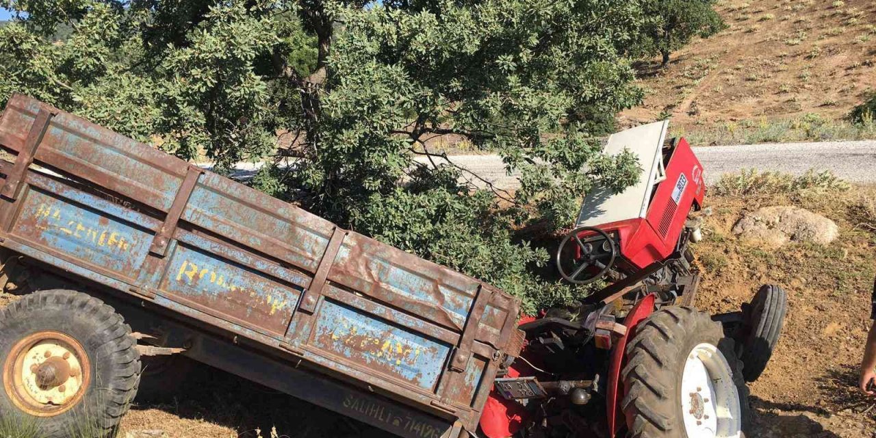 Yetiştirdiği kurbanlıkları satmaya giderken şarampole uçtu