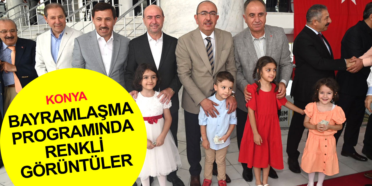 Konya protokolü vatandaşla bayramlaştı