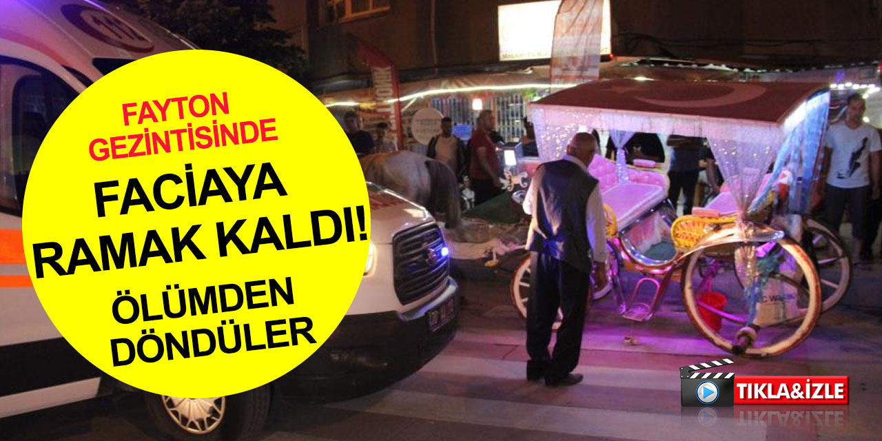 Karaman'da fayton gezisi acı bitti! At ürktü teker yerinden fırladı 2’si çocuk 5 kişi ölümden döndü