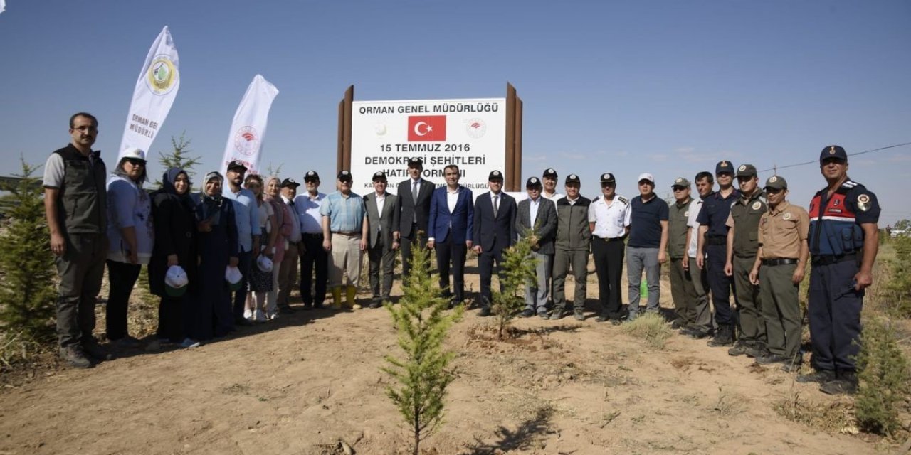 Karaman’da 15 Temmuz Şehitleri için 251 fidan dikildi