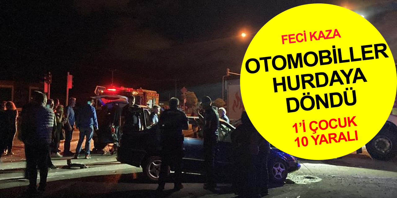 İzmir'den cenazeye giden araç Sivas’ta otomobille çarpıştı! 1'i ağır 10 yaralı