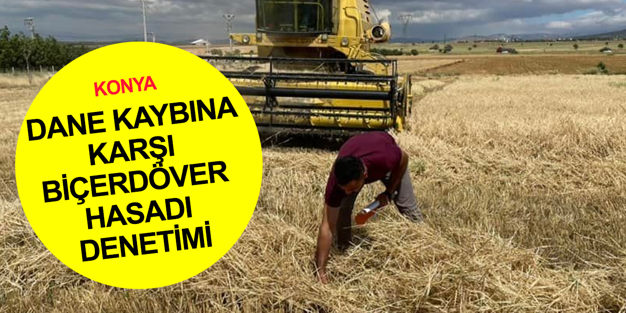 Konya Hüyük’te dane kaybına karşı hasat denetimi! Valilik Tebliğ'ine aykırı hareket eden biçerdöver sahiplerine ceza