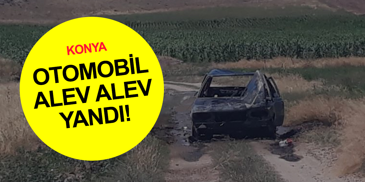 Konya'da otomobil seyir halinde alev alev yandı! Canını zor kurtardı