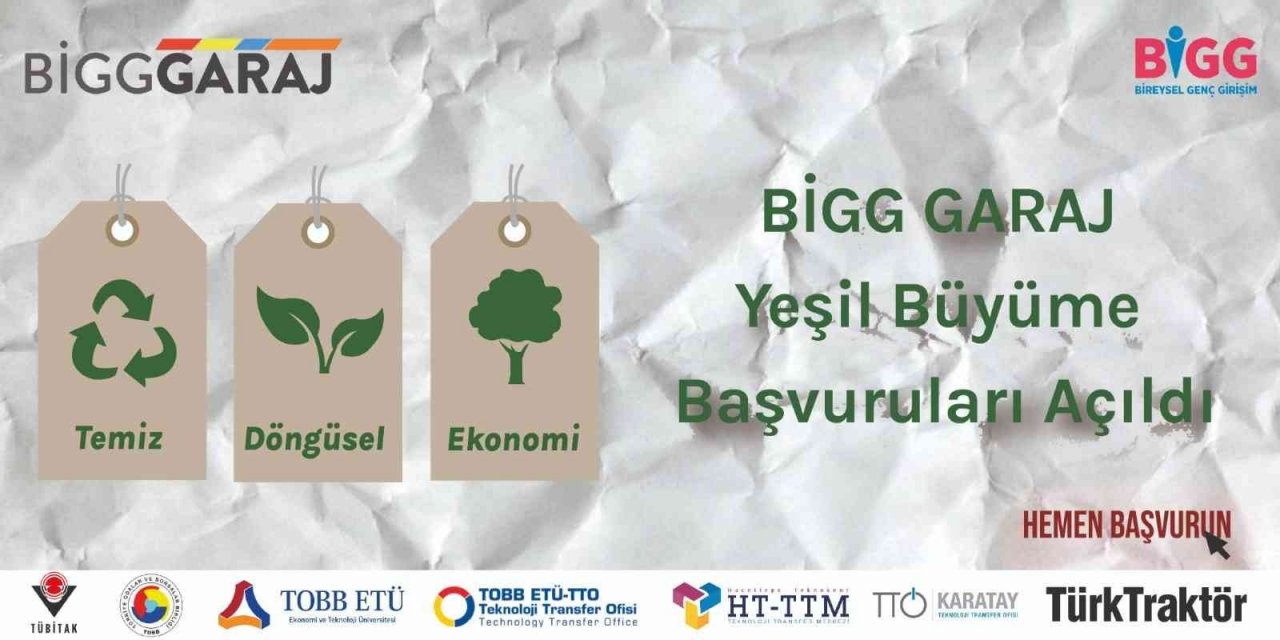 ‘BİGG GARAJ’ yeşil büyüme programı 450 bin Türk liralık hibe desteği için başvuru almaya başladı!