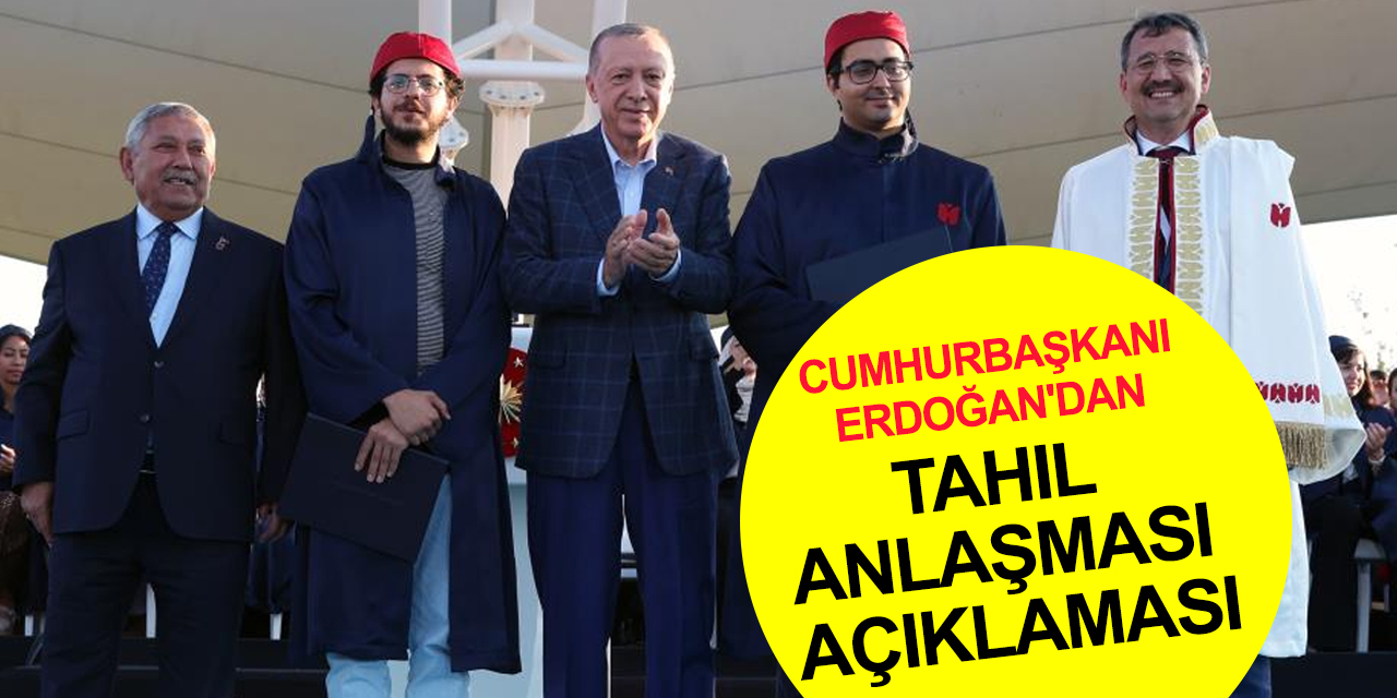 Cumhurbaşkanı Erdoğan'dan tahıl anlaşması açıklaması! Anahtar ülke konumundayız