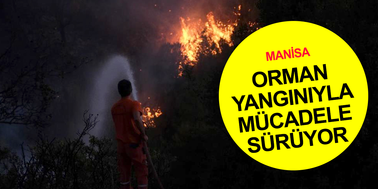 Manisa'daki orman yangınıyla mücadele sürüyor! Gece görüşlü helikopterler de devreye girdi