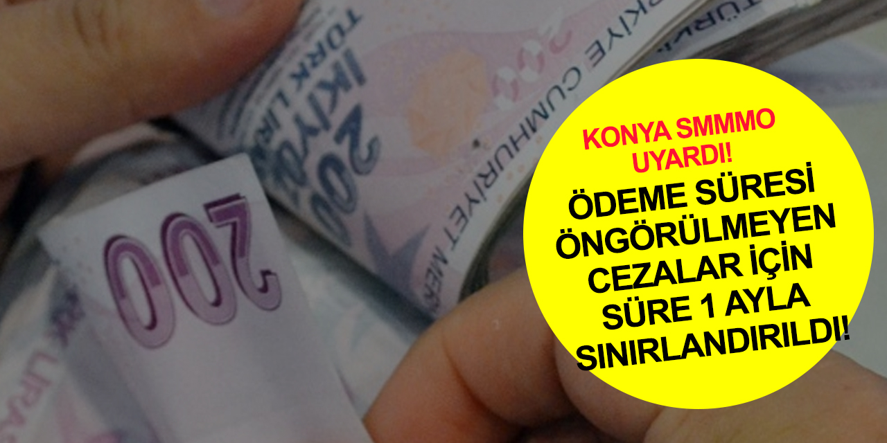 Konya SMMMO Başkanı Erdal: Ödeme süresi öngörülmeyen cezalar için süre 1 ayla sınırlandırıldı!