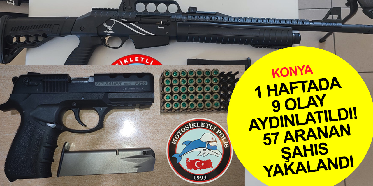 Konya polisi suçlulara göz açtırmıyor! 10 hırsız ve 57 aranan şahıs yakalandı!