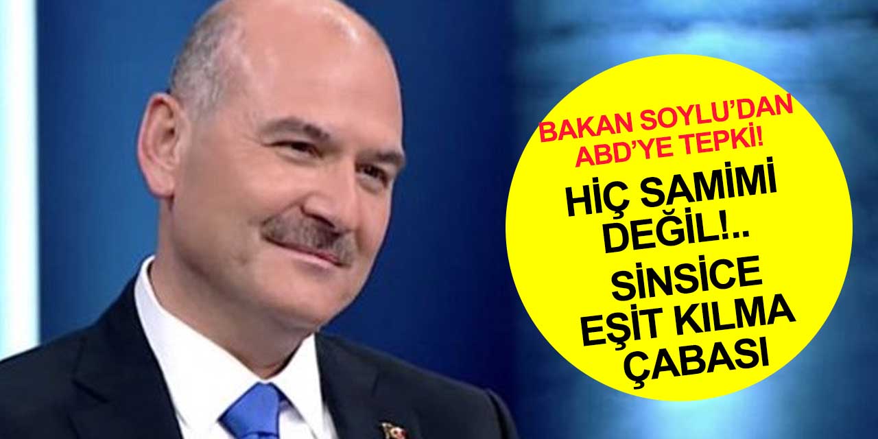 PKK'ya açıkça destek veren Amerika'nın şehitlerimiz için taziye mesajına tepki! Bakan Soylu: Hiç samimi değil...