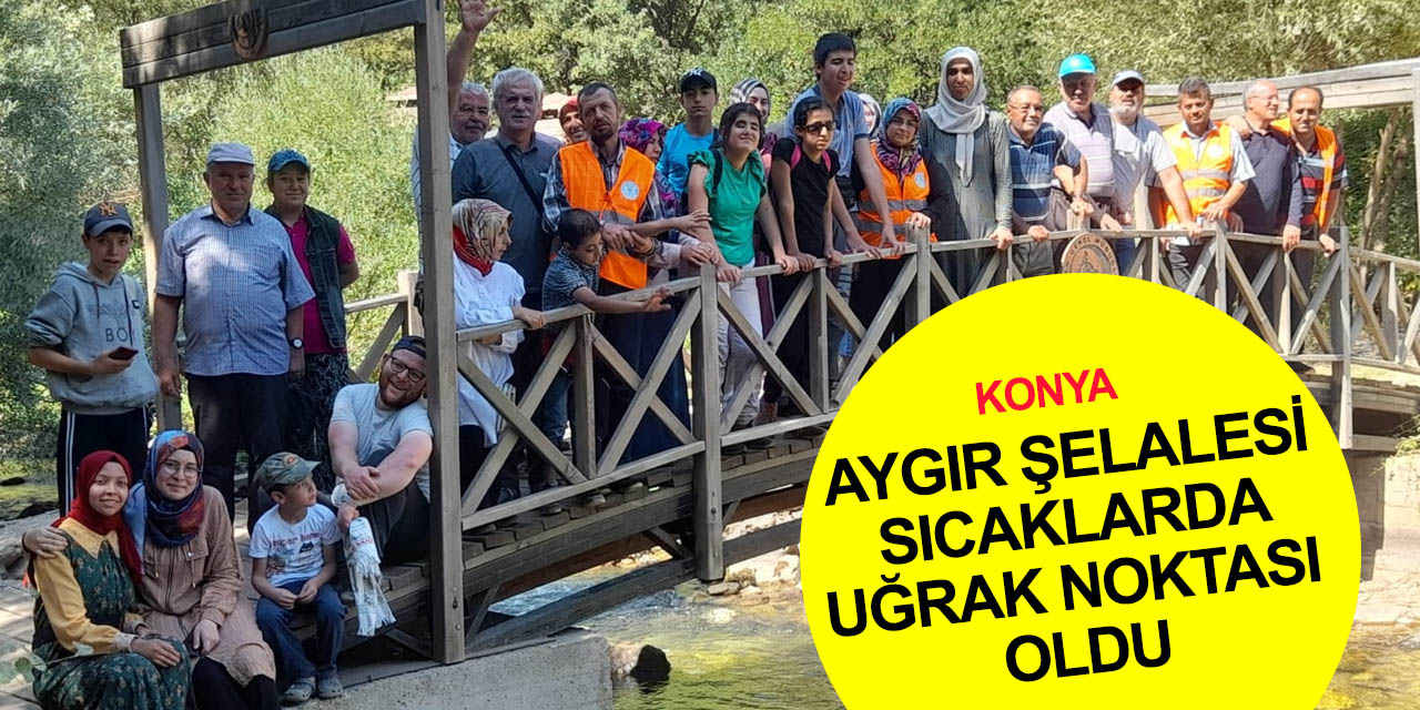 Konya'nın doğa harikalarından Aygır Şelalesi doğa ve kamp tutkunlarının tercihi oldu