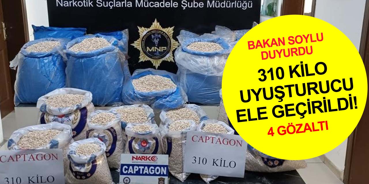 Bakan Soylu duyurdu! Bir tırda yapılan aramada 310 kilo uyuşturucu ele geçirildi