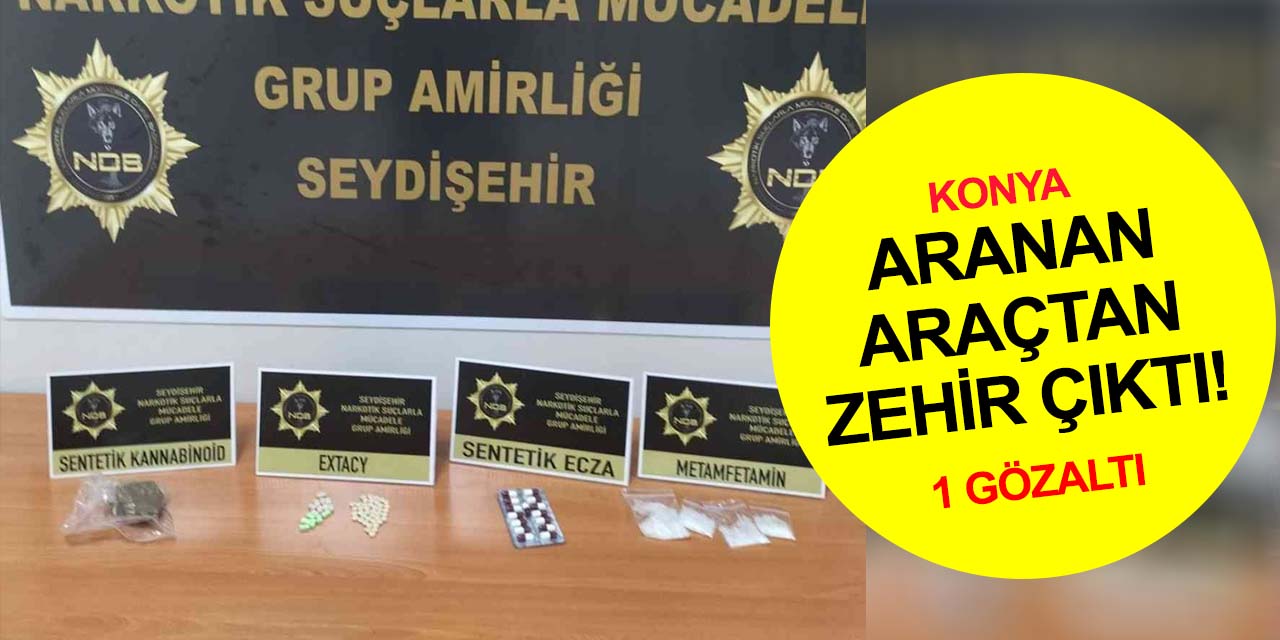 Konya’da uyuşturucuya geçit yok! Durdurulan araçta zehir çıktı, sürücü gözaltında