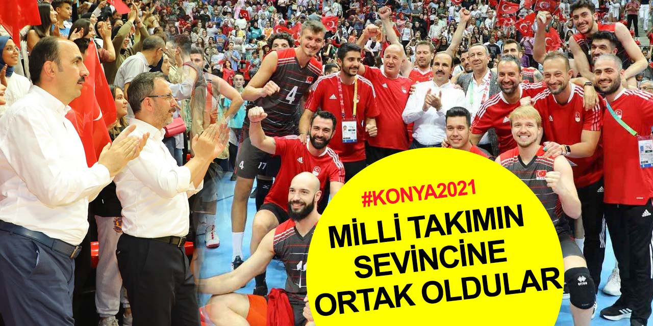 Konya 2021 heyecanı sürüyor! Bakan Kasapoğlu ve Başkan Altay Milli Takımın sevincine ortak oldu