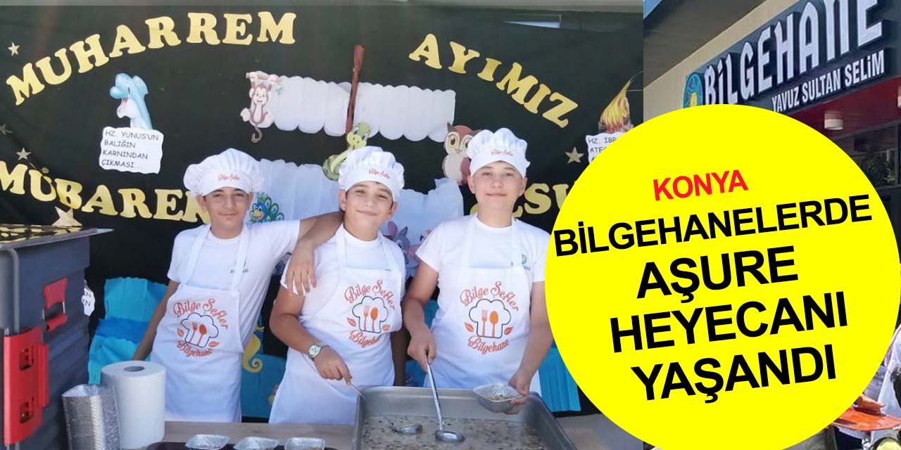 Konya 'Bilgehane'lerde aşure sevinci! Öğrenciler on binlerce vatandaşa ikram etti