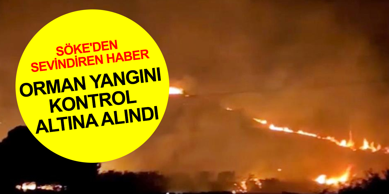 Söke orman yangını kontrol altında! Soğutma çalışması başladı
