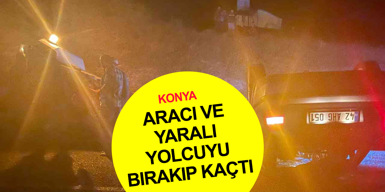 Konya'da balya makinesine çarpıp ters dönen otomobilden kimse çıkmadı!