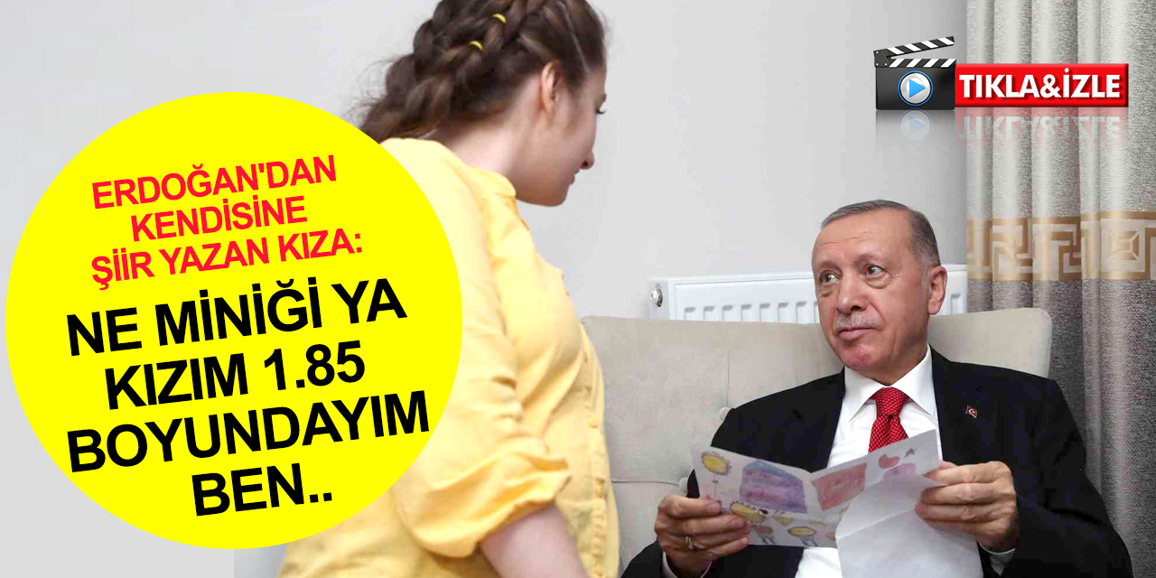Cumhurbaşkanı Erdoğan'la gülümseten anlar! Kızım ne miniği ya, 1.85 boyundayım