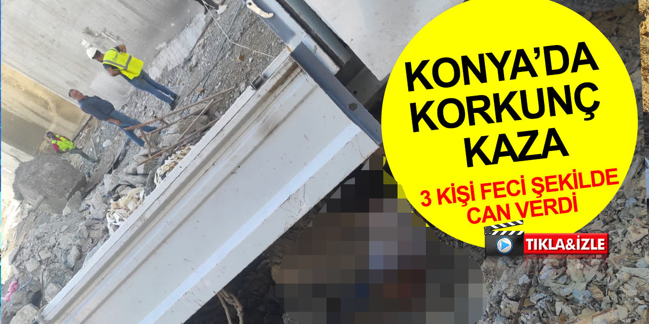 Konya Eğiste Viyadüğünde korkunç kaza! 3 kişi öldü