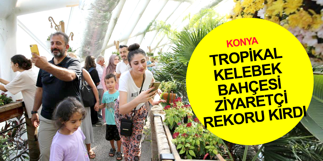 Konya'nın favori ziyaret mekanlarından Tropikal Kelebek Bahçesi ziyaretçi rekoru kırdı