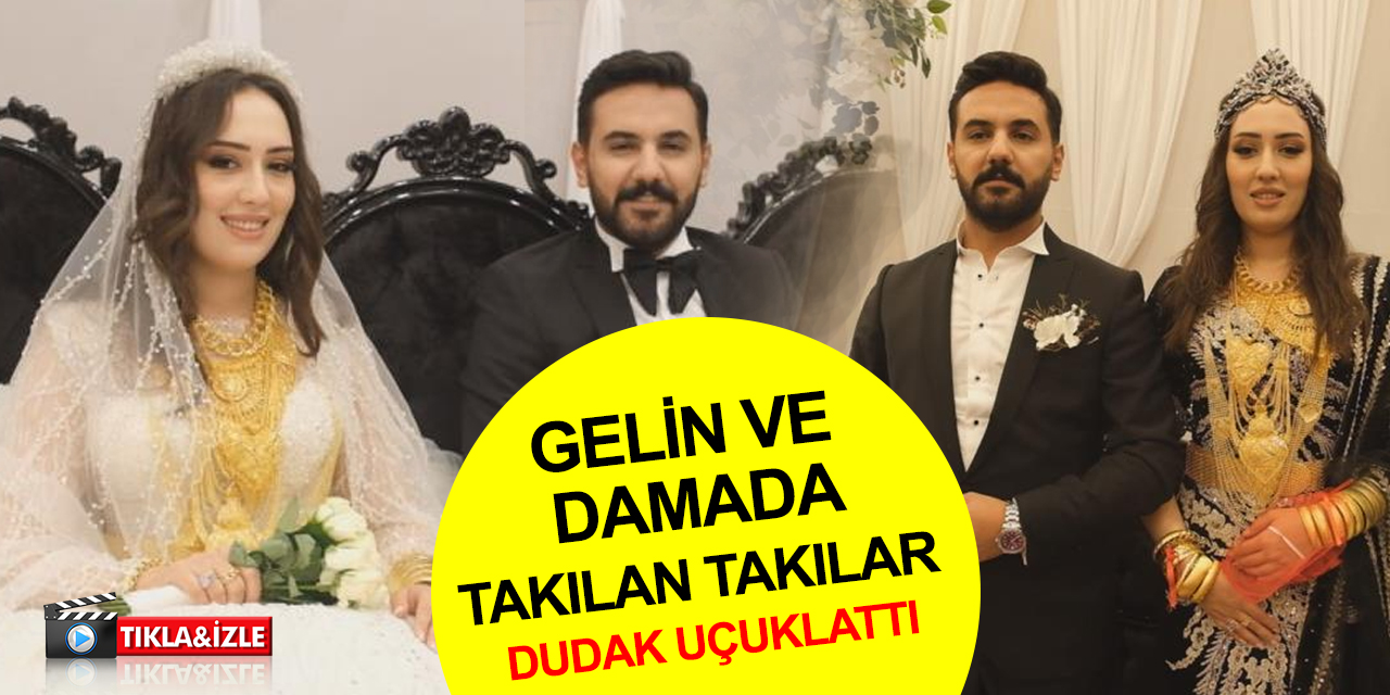 Pinyanişi aşiretinin düğününde gelin ve damada takılan takılar gündem oldu