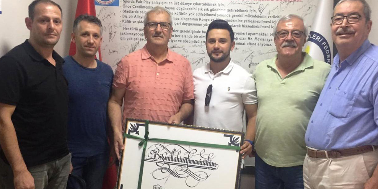 Beyşehir Üzümlüspor kulübü Konya ASKF'yi ziyaret etti