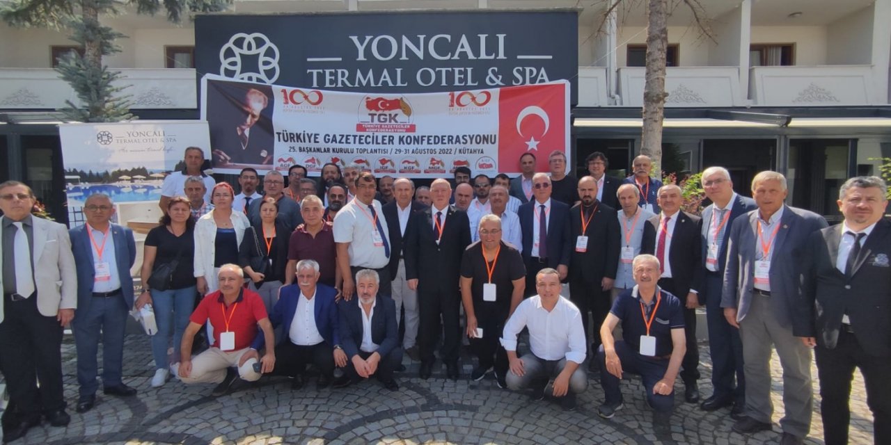 Türkiye Gazeteciler Konfederasyonu 25'inci başkanlar kurulu Kütahya'da toplandı