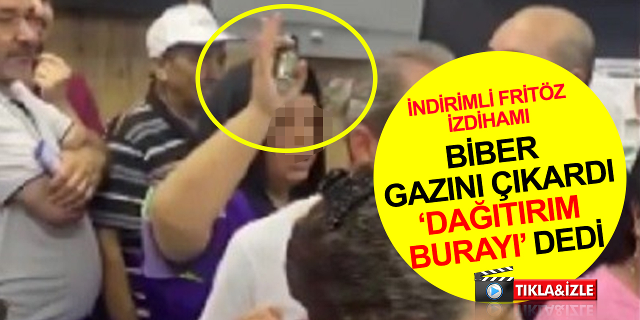Yeni açılan mağazada indirimli fritöz izdihamı! Biber gazını çıkarıp, böyle tehdit etti