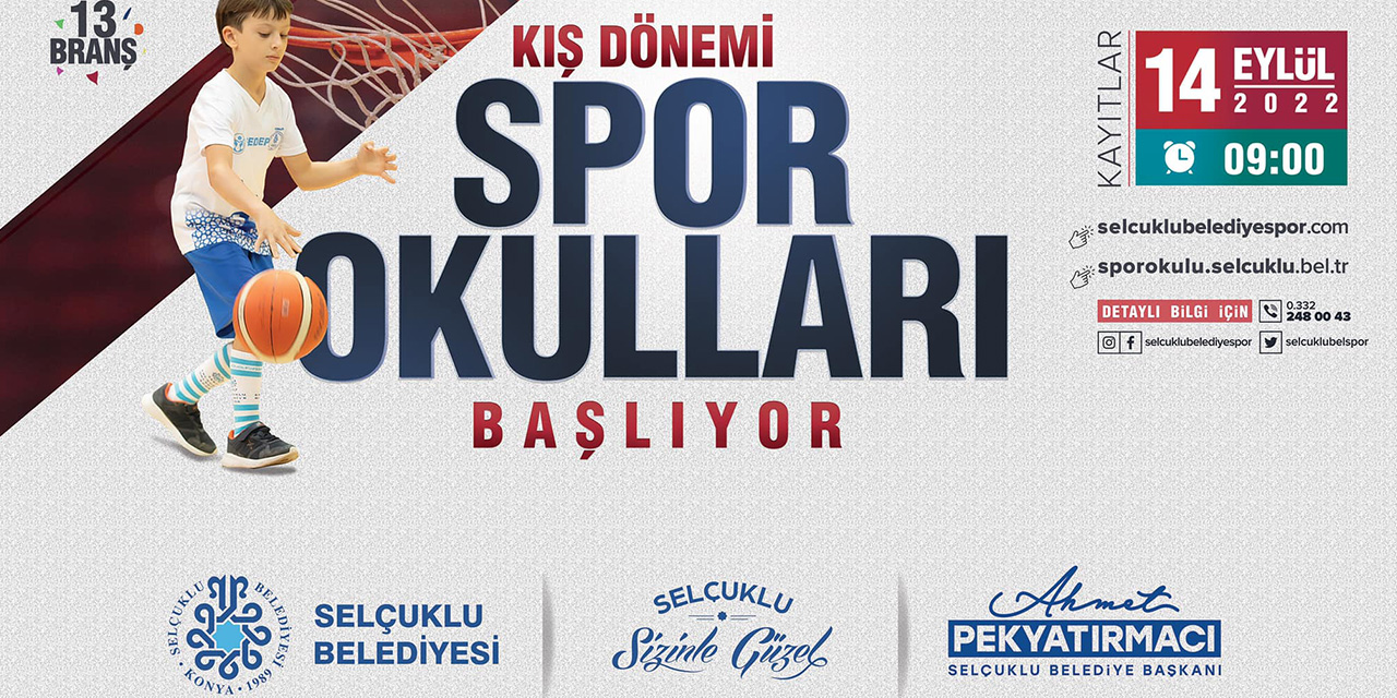 Selçuklu'da Kış Spor Okulları kayıtları başlıyor