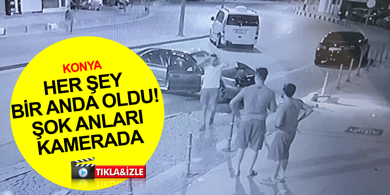 Konya'da virajda savrulan otomobil minibüse çarptı! Kazanın görüntüleri ortaya çıktı