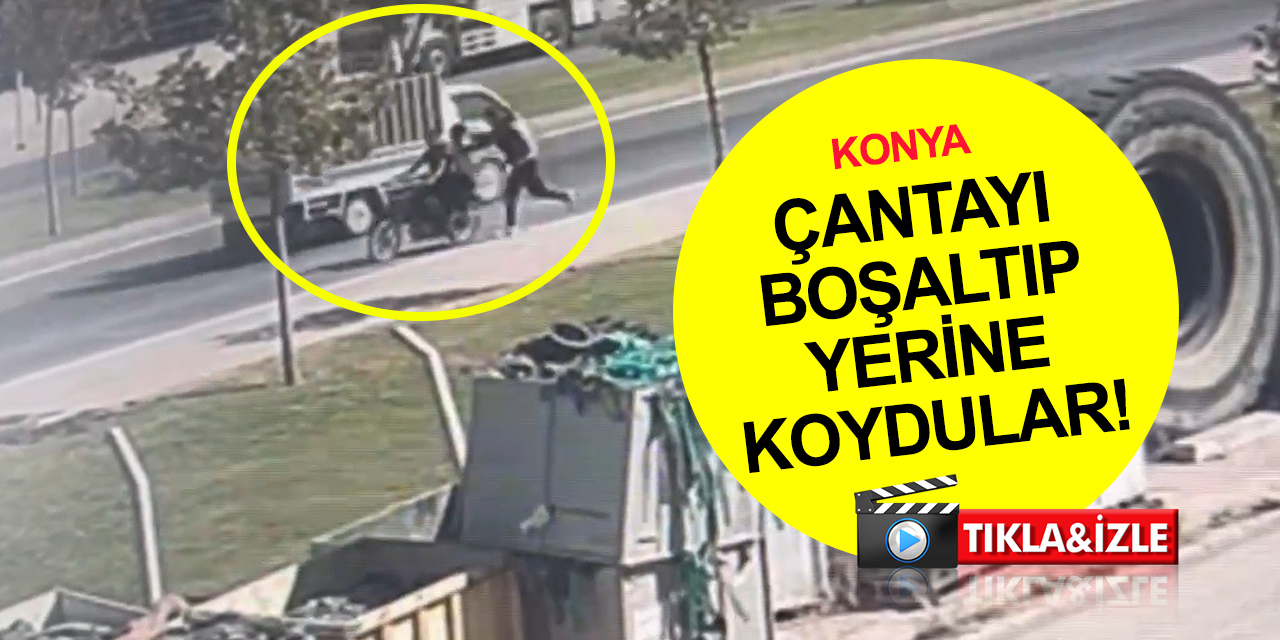 Araç tamiri için geldiği Konya'da çantası boşaltıldı! 3 hırsız çocuk şubeye götürüldü