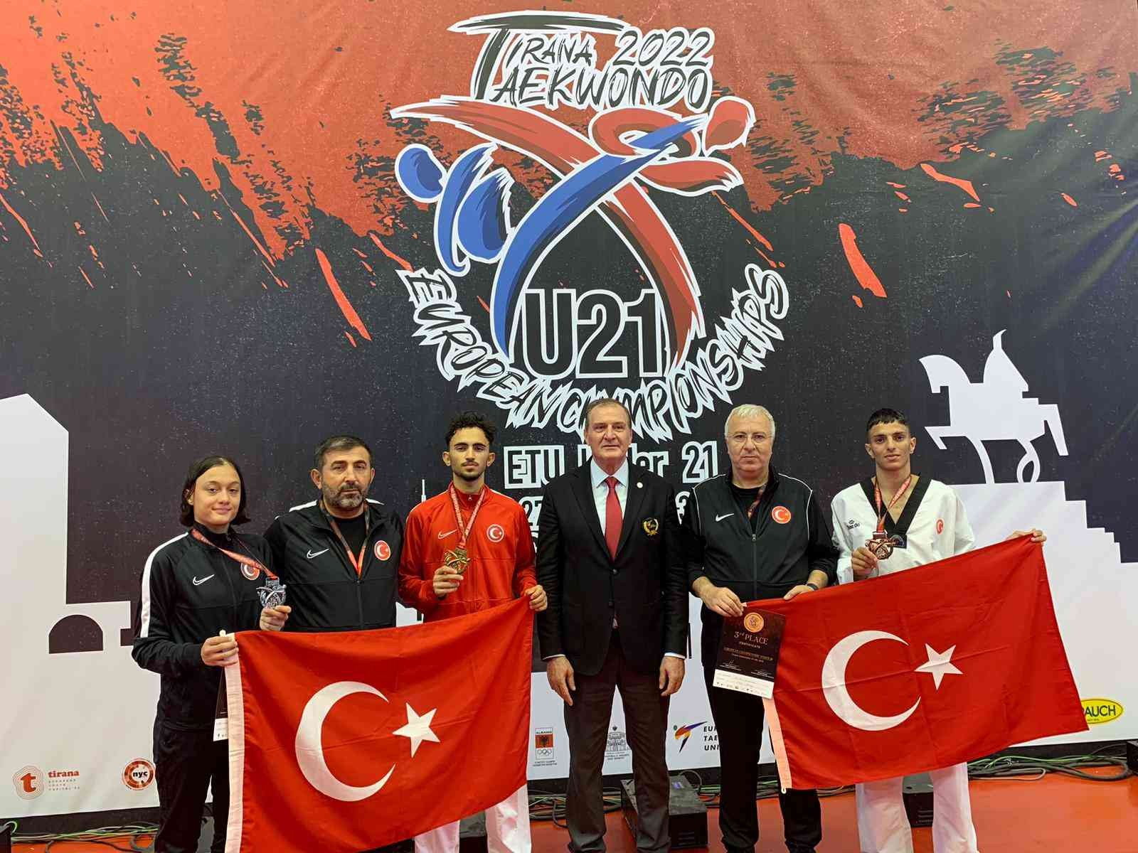 Avrupa Ümitler Taekwondo Şampiyonası ilk gününde 3 madalya