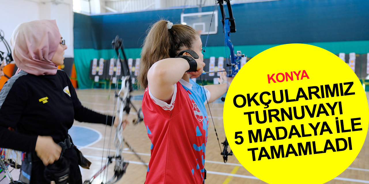 Konya Büyükşehir Okçuluk Turnuvasında 81 sporcu hedefi on ikiden vurmak için yarıştı!